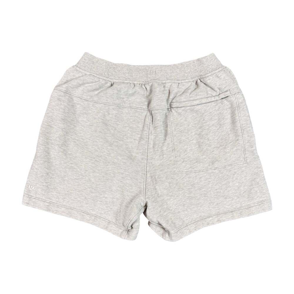 lululemon Women’s Gray Heather Knit Cotton Athletic Shorts Drawstring Size 26 - Picture 2 of 7